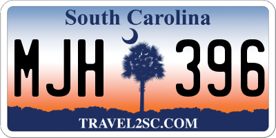 SC license plate MJH396