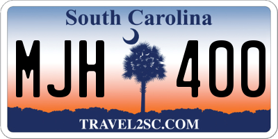 SC license plate MJH400