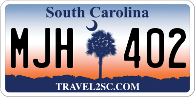 SC license plate MJH402