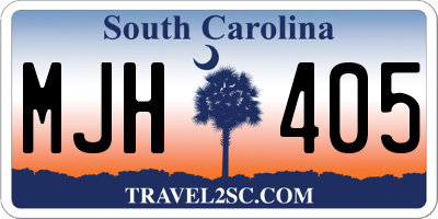 SC license plate MJH405