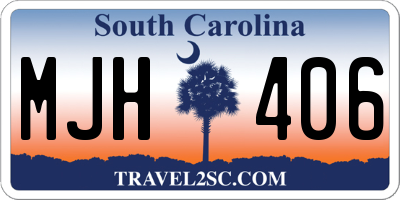 SC license plate MJH406