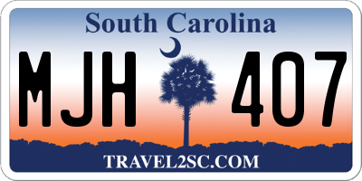 SC license plate MJH407