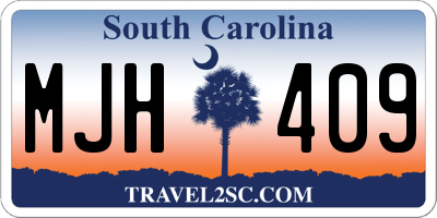 SC license plate MJH409