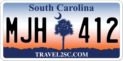 SC license plate MJH412