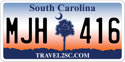 SC license plate MJH416