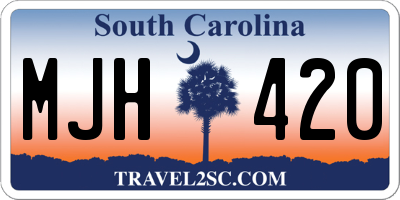 SC license plate MJH420