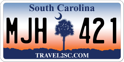 SC license plate MJH421