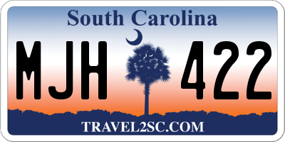 SC license plate MJH422