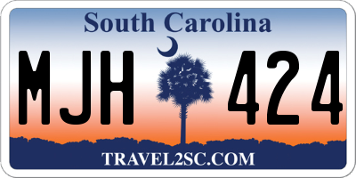SC license plate MJH424