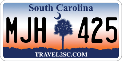 SC license plate MJH425
