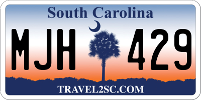 SC license plate MJH429