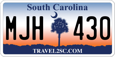 SC license plate MJH430