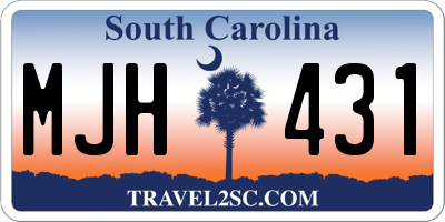 SC license plate MJH431
