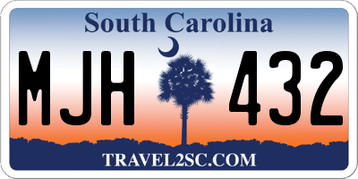 SC license plate MJH432