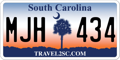 SC license plate MJH434
