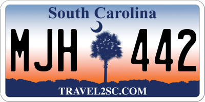 SC license plate MJH442