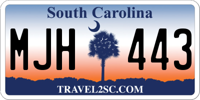 SC license plate MJH443