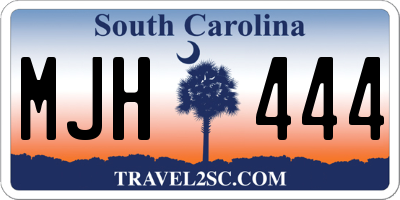 SC license plate MJH444
