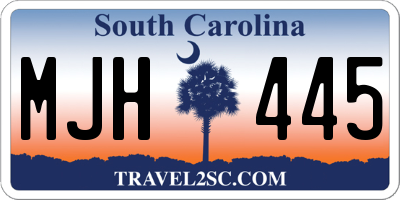 SC license plate MJH445
