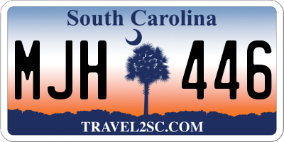 SC license plate MJH446