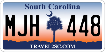 SC license plate MJH448