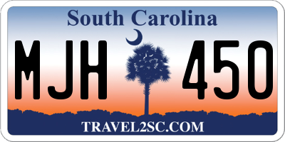 SC license plate MJH450
