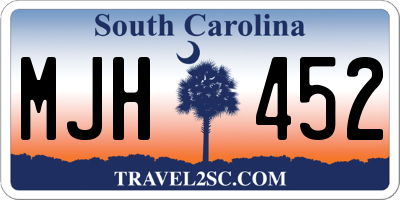 SC license plate MJH452