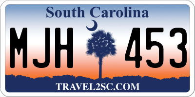 SC license plate MJH453
