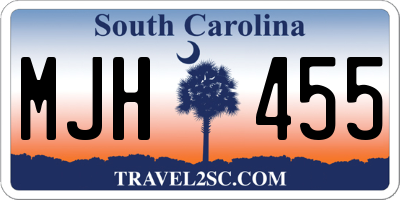 SC license plate MJH455