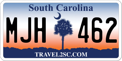 SC license plate MJH462
