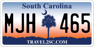 SC license plate MJH465