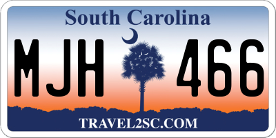 SC license plate MJH466