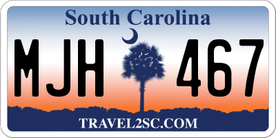 SC license plate MJH467