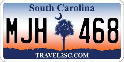 SC license plate MJH468