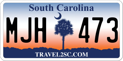 SC license plate MJH473