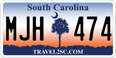 SC license plate MJH474