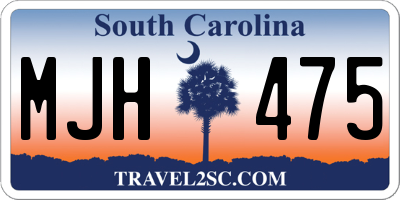SC license plate MJH475