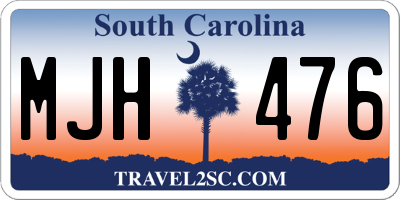 SC license plate MJH476