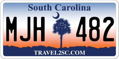 SC license plate MJH482