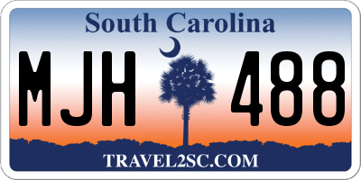 SC license plate MJH488