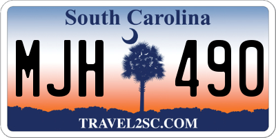 SC license plate MJH490