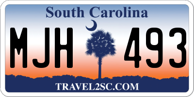 SC license plate MJH493