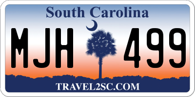 SC license plate MJH499