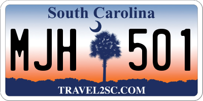 SC license plate MJH501