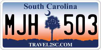 SC license plate MJH503