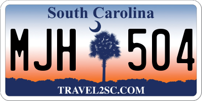 SC license plate MJH504