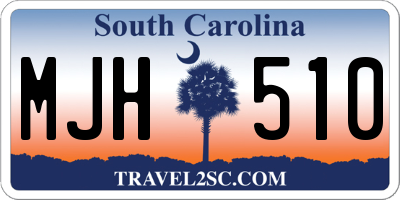 SC license plate MJH510