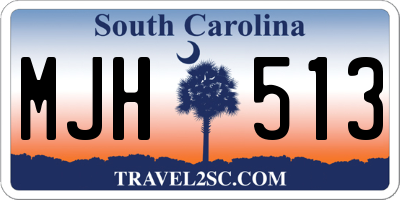 SC license plate MJH513