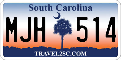 SC license plate MJH514