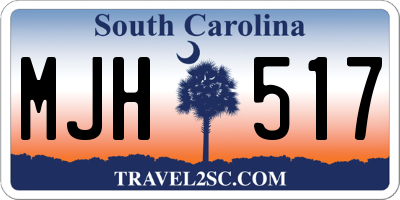SC license plate MJH517